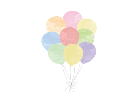 Illustration, watercolor, balloon, colorful, 