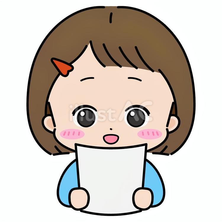 みんなの前で発表する女の子 幼稚園,保育園,子供のイラスト素材