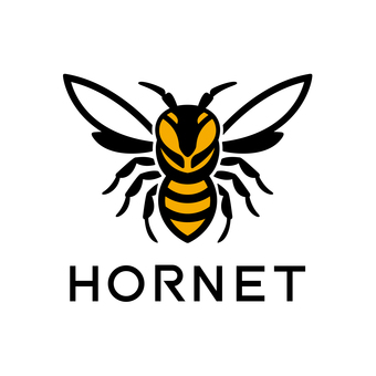 ホーネットロゴマーク-7 ホーネット,スズメバチ,生き物,毒,虫,羽,針,ロゴ,マーク,シンボルのイラスト素材