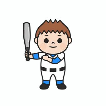 野球のバットを持ってポーズをとる男の子2 野球,バット,男の子,ユニフォーム,試合,練習,スポーツ,チーム,打者,バッティングのイラスト素材