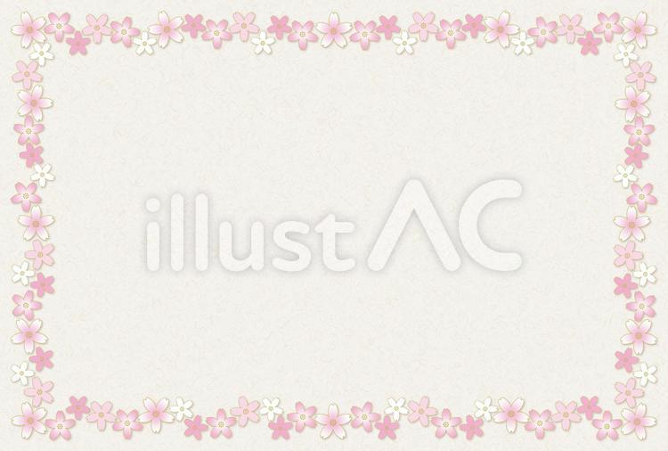 桜フレーム9(ピンク) 桜,さくら,桜の花のイラスト素材