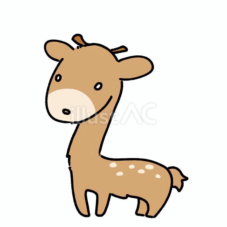 ツノを切られたシカ シカ,ツノ,動物のイラスト素材