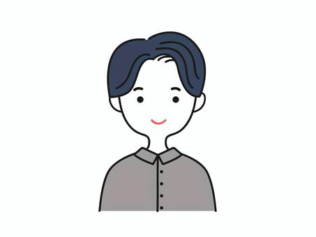 笑顔の男性のイラスト