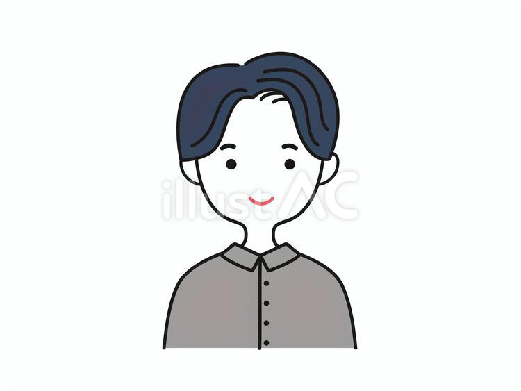 笑顔の男性のイラスト 人物,男性,大人のイラスト素材