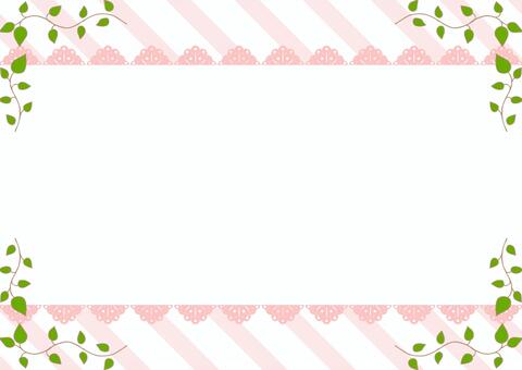 Leaves lace frame stripe background, , JPG and EPS