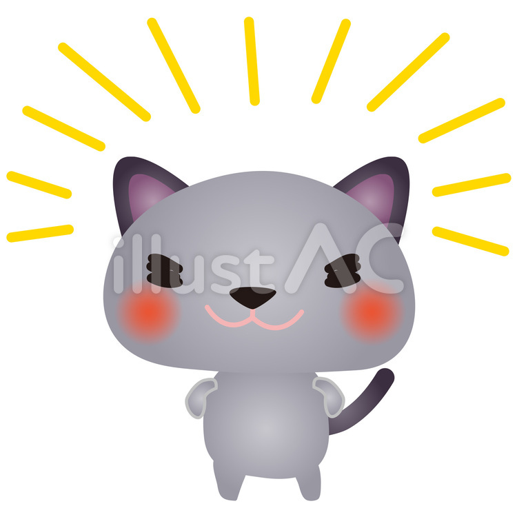 cat017 猫,光,登場のイラスト素材
