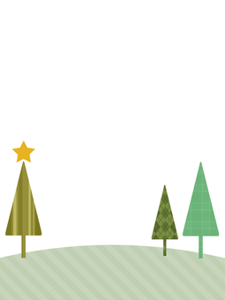 Green triangle tree frame, christmas, tree, winter, JPG and PNG