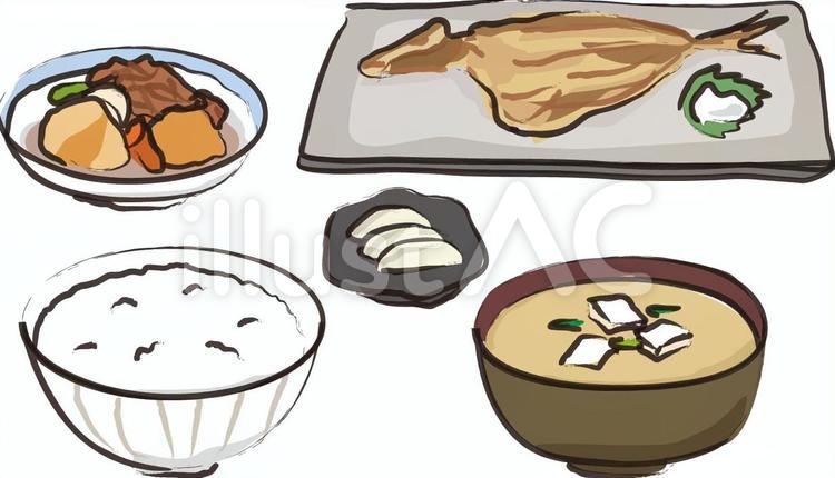和食 ごはん,おかず,定食のイラスト素材