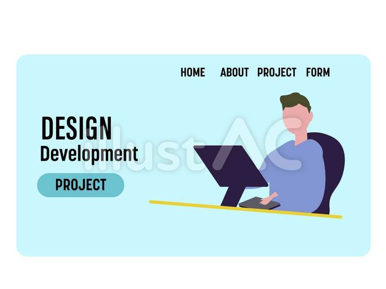 Webサイトとデザイナー ホームページ web,サイト,ホームページのイラスト素材