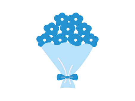 simple blue bouquet, , JPG, PNG and AI