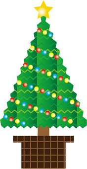 Christmas tree, christmas tree, decoration, icon, JPG, PNG and AI