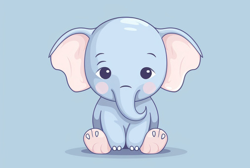 Illustration, elephant, animal, cute, 