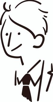 若いスーツの男性 若いスーツの男性 男性,サラリーマン,営業のイラスト素材