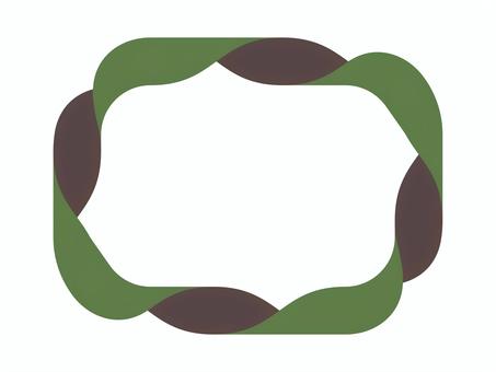 リボンのフレーム（ねじれ・四角・太）02 リボン,フレーム,枠,ねじれ,四角,マーク,シンプルのイラスト素材