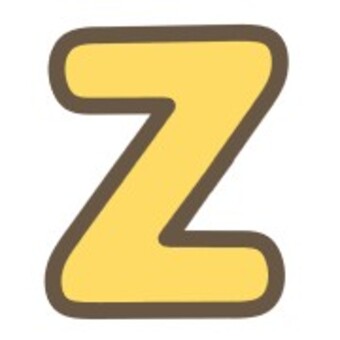 アルファベット　Z アルファベット,英語,文字,z,黄色のイラスト素材