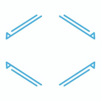 水色で描いた矢印と線のあしらい 水色で描いた矢印と線のあしらい 水色,矢印,線,あしらい,イラスト,手描き,シンプル,飾り,線画,マークのイラスト素材