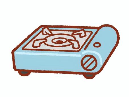 カセットコンロ カセットコンロ,キッチン,キャンプ,手書き,調理用具,防災,鍋のイラスト素材