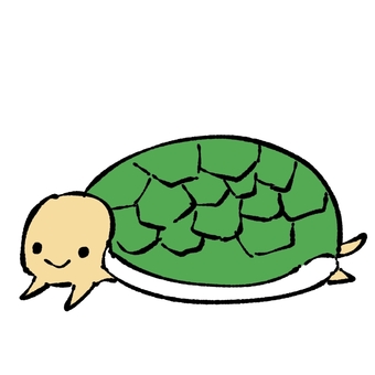 カメ 亀,甲羅,かわいい,生き物,動物のイラスト素材
