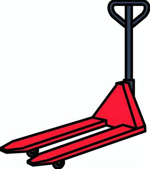 赤のハンドリフトです。 赤のハンドリフトです。 ハンドリフト,シンプル,パレットトラック,手動,フォークリフト,荷役,倉庫,荷運び,油圧,リフトのイラスト素材