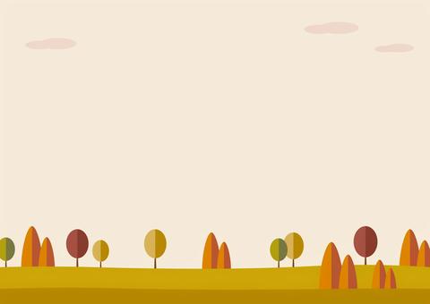 秋の風景、秋の背景イラスト 秋,背景,紅葉,風景,9月,10月,11月,チラシ,バナー,ビジネスのイラスト素材