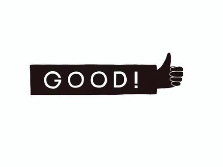 グッドサイン　シルエット　GOOD　2 手描き,ラフ,ポップ,シルエット,アイコン,シンプル,黒,モノクロ,指差し,強調のイラスト素材