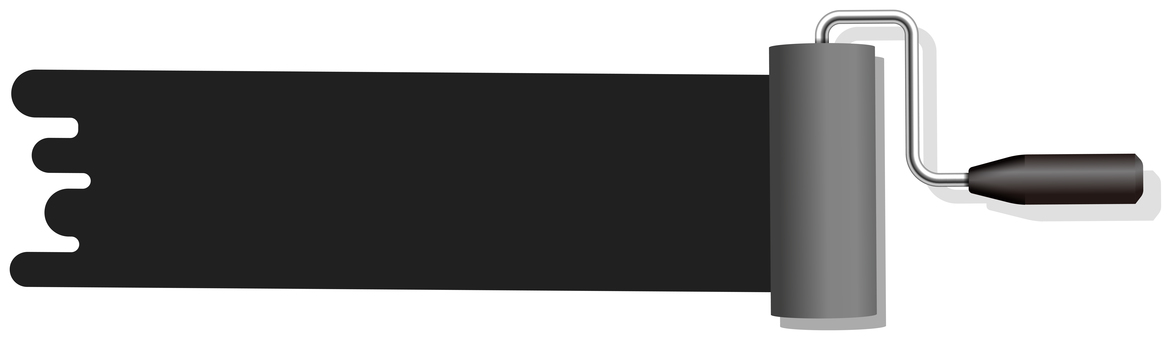 ペンキ・インクローラーイラスト / 横 ペンキ・インクローラーイラスト / 横 ペンキ,インク,ペイント,ローラー,塗料,塗装,コピースペース,塗る,diy,ライフスタイルのイラスト素材