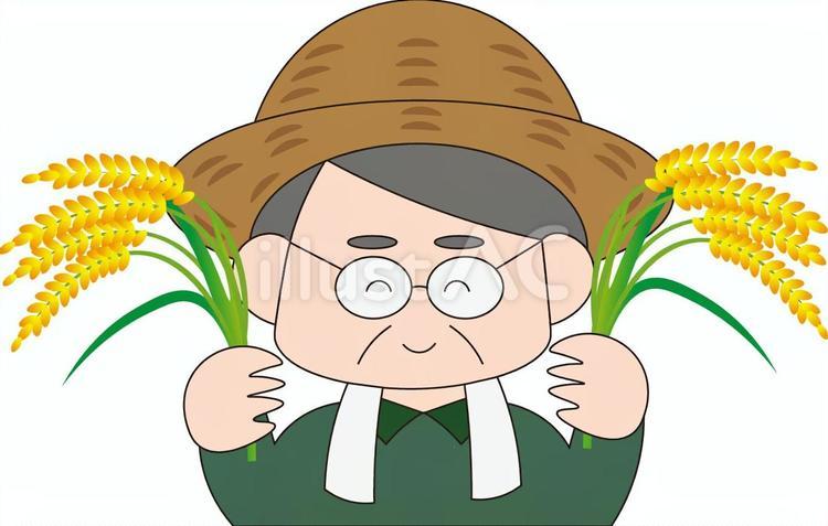 米農家　笑顔 米農家,農家,農業のイラスト素材