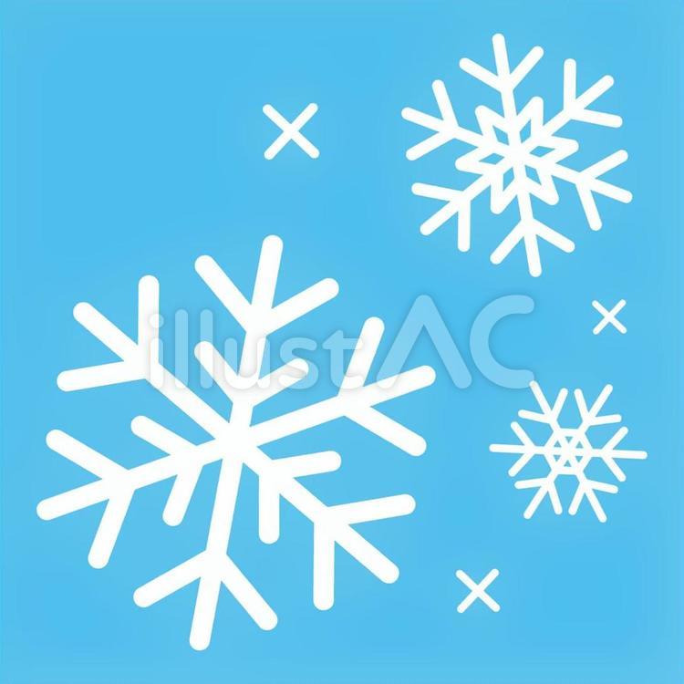 雪の結晶　冬　雪　イラスト　挿絵　素材 雪の結晶,冬,クリスマスのイラスト素材