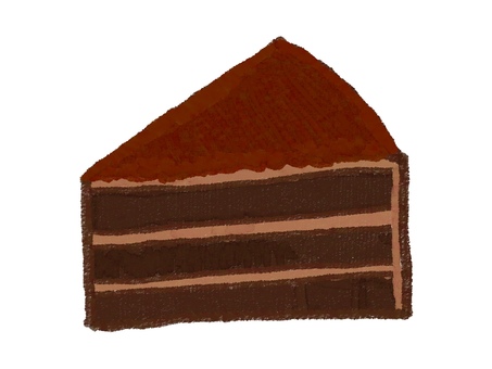 チョコレートケーキ チョコレートケーキ,スイーツ,デザート,お菓子,クレヨン風,手書きのイラスト素材