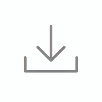 ダウンロードマーク（グレー） ダウンロード,アイコン,インストール,データ転送,保存,矢印,グレー,シンプル,uiデザイン,ボタンのイラスト素材