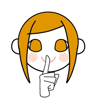 静かにのジェスチャーをする女の子 静かにのジェスチャーをする女の子 女の子,顔,静かに,人差し指,口を押さえる,ジェスチャーのイラスト素材