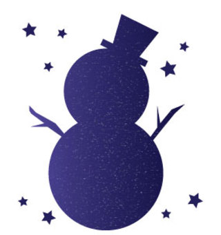 夜空シルエットの雪だるま 雪だるま,シルエット,クリスマス,冬,雪,星,可愛い,星空,夜空,宇宙のイラスト素材