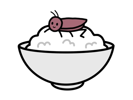 イナゴの佃煮 イナゴの佃煮 イナゴ,バッタ,佃煮,郷土料理,昆虫食,虫,伝統,食べ物のイラスト素材