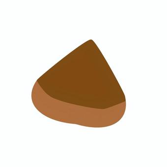 シンプルな栗のイラスト 栗,くり,秋,木の実,食材,茶色,食べ物,かわいい,シンプル,イラストのイラスト素材
