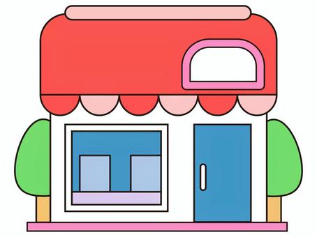 小さなお店アイコン お店,建物,販売,店舗,ショップ,外観,店,アイコン,建築物,小さいのイラスト素材