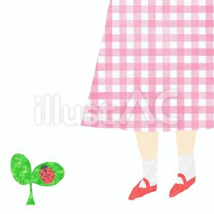 てんとう虫と女の子♪