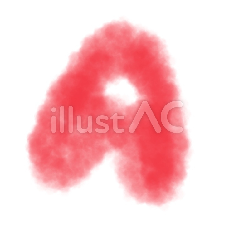 Aー赤 a,赤,英語のイラスト素材