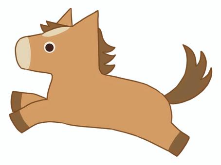 走る馬