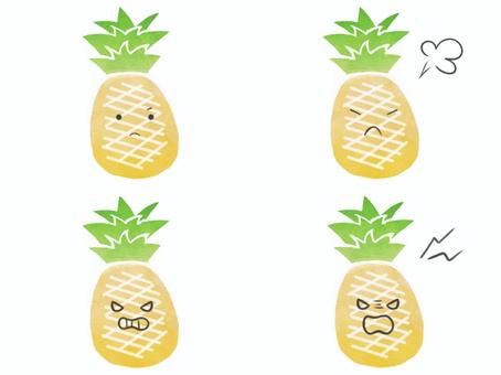 插图, 菠萝, 水果, 人物, 
