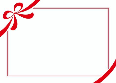 ポップな手描きリボンフレーム赤 フレーム,リボン,赤,蝶結び,手描き,シンプル,誕生日,プレゼント,お祝い,クリスマスのイラスト素材