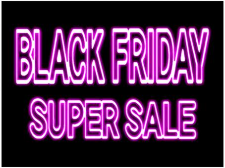 BLACK FRIDAY ネオン文字
