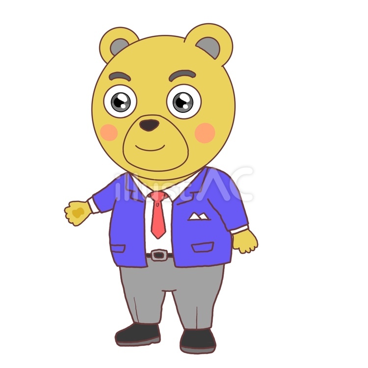 くまの会社員 動物,生き物,かわいいのイラスト素材