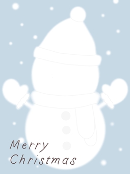 雪だるま(クリスマス) 雪だるま,冬,12月,1月,2月,雪,背景,メッセージのイラスト素材