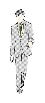 Illustration, suit, male, office worker, 