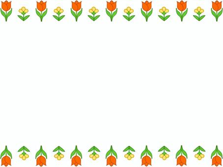 Flower pattern frame simple decorative frame material illustration, , JPG and PNG