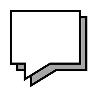 シンプル　吹き出し　白 吹き出し,シンプル,白,立体的,目立つのイラスト素材