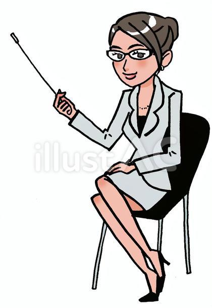 ザマスメガネの女