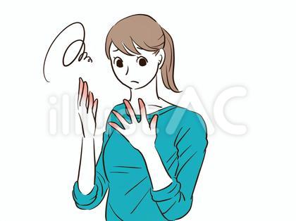 乾燥による皮膚トラブルに悩む女性