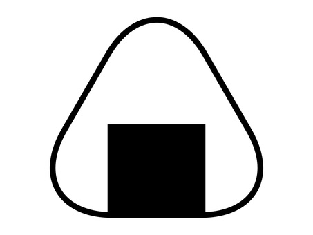 和食・携帯食・シンプルなおにぎりアイコン