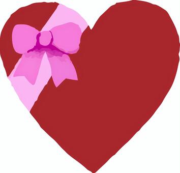 Present (heart-shaped), present, heart, wrapping, JPG, PNG and AI